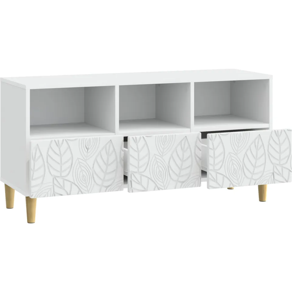 vidaXL TV-kast 102 x 34,5 x 50 cm Wit Bewerkt hout, foto 4