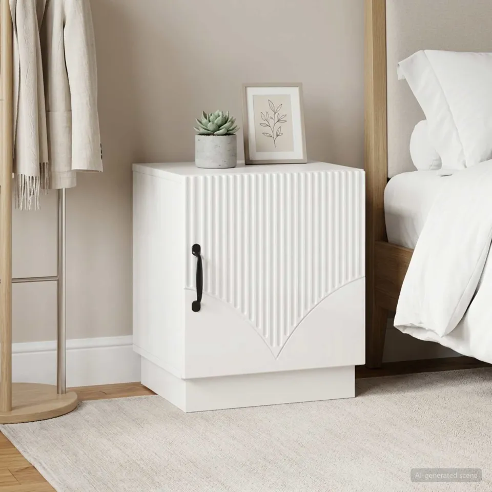 vidaXL Nachtkastje 2 st Hoogglans Wit 43 x 34,5 x 47 cm Bewerkt hout, foto 4