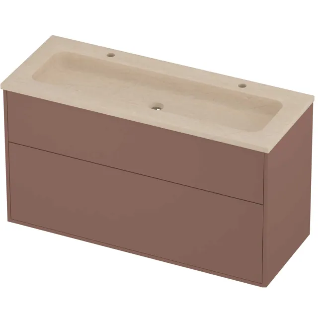 Proline Rollo Badmeubelset Hardsteen Elegant In Kader 120x46x67 cm Sand Stone Beauty Blush Rosé Goud