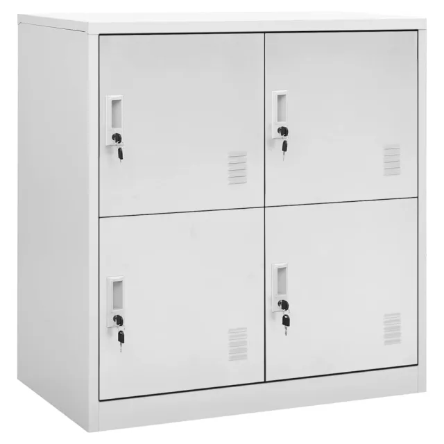 vidaXL Lockerkast 90x45x92,5 cm staal lichtgrijs grijs