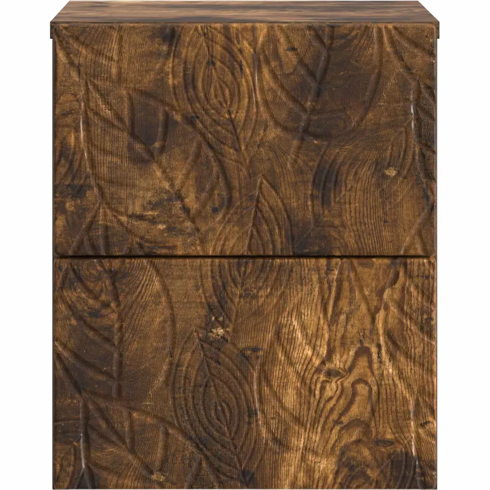 vidaXL Wandbeugel Bedkast Gerookt eiken 34,5 x 33 x 40 cm Bewerkt hout, foto 4