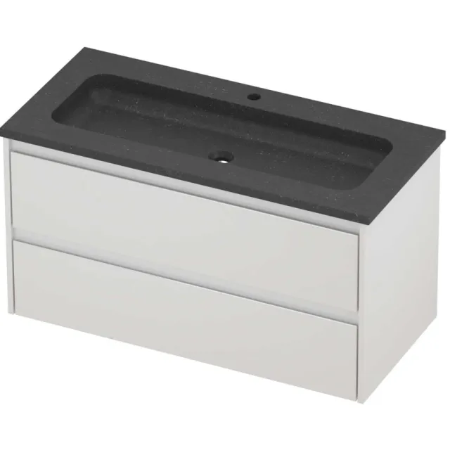 Proline Rollo Badmeubelset Hardsteen Elegant Centraal 100x46x54 cm Blue Stone Glans Wit