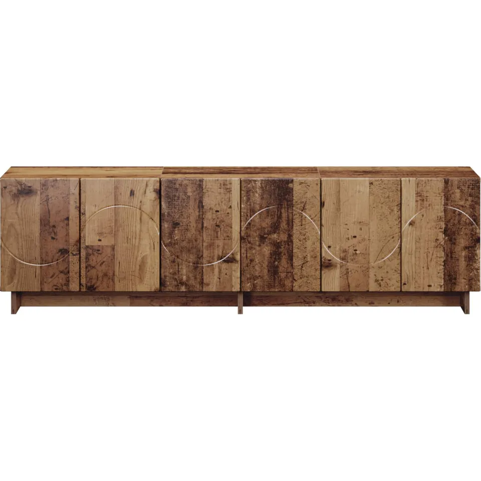 vidaXL tv-meubel 140 x 34,5 x 40 cm Oud hout Bewerkt hout bruin, foto 4