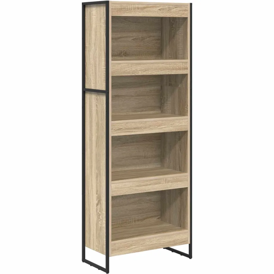 vidaXL Boekenkast 60 x 30 x 155 cm Bewerkt hout Sonoma Bruin