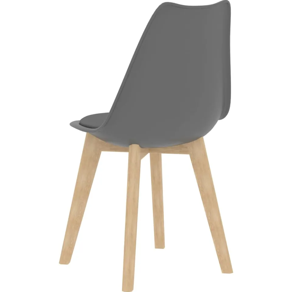 vidaXL Eetkamerstoelen 4 st kunststof grijs, foto 4