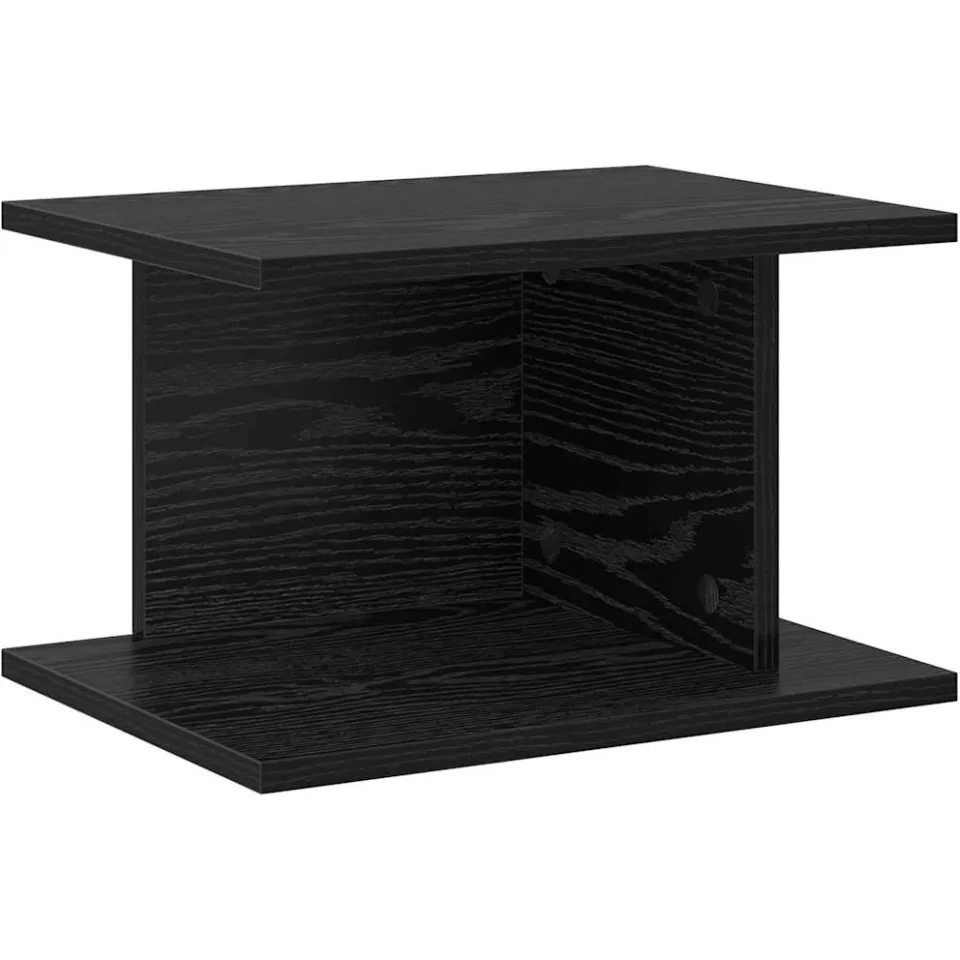 vidaXL Nachtkastje Zwart Eiken 40 x 30 x 25 cm Bewerkt hout, foto 3