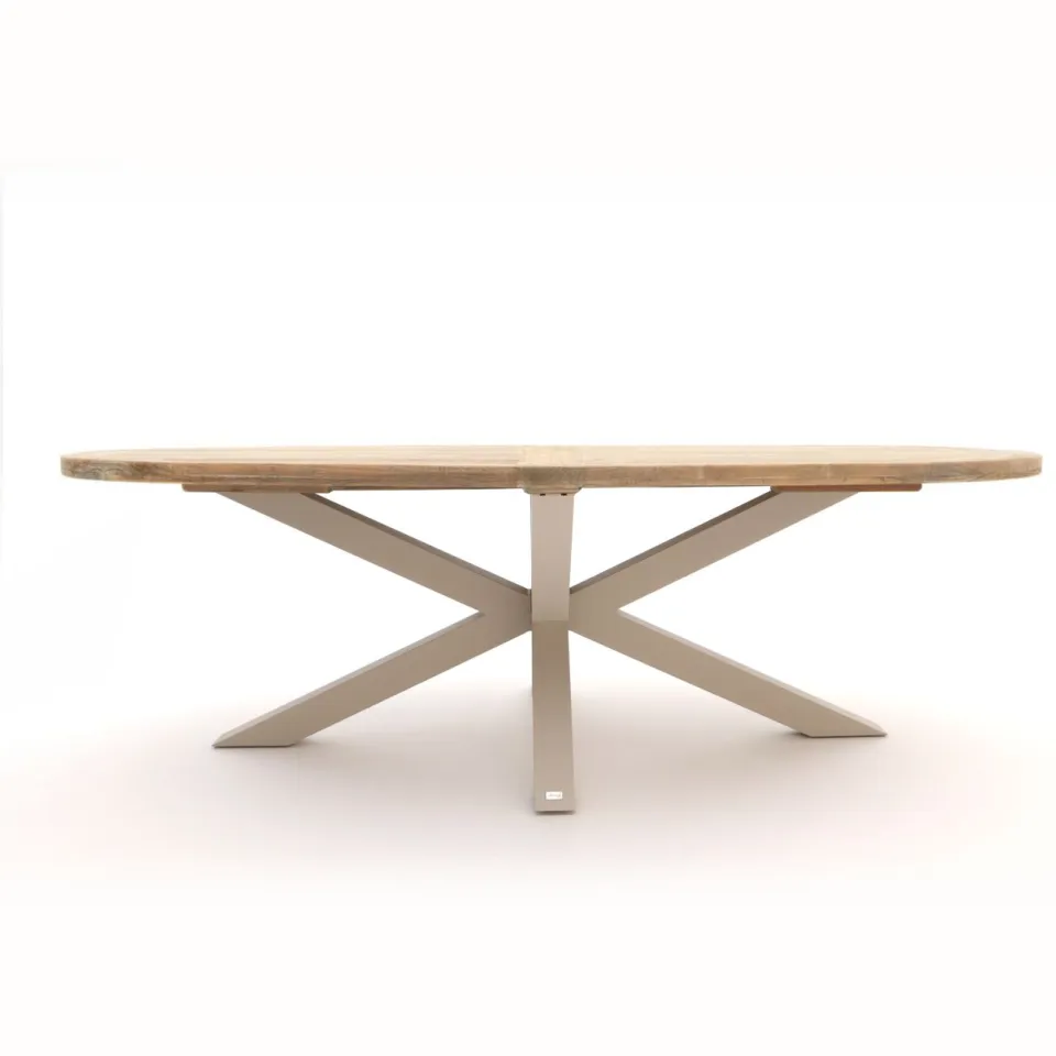 ROUGH Furniture ROUGH-Y Ellips dining tuintafel 200x110cm taupe, foto 3