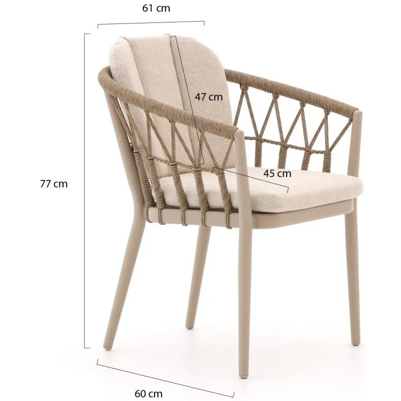 Tierra Outdoor SantaFe dining tuinstoel taupe, foto 2