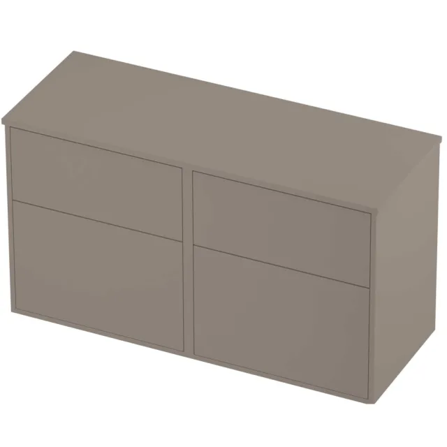 Proline Deck Badmeubelset Voor Grepen Asymmetrisch Kader 120x46x67 cm Clay Beige