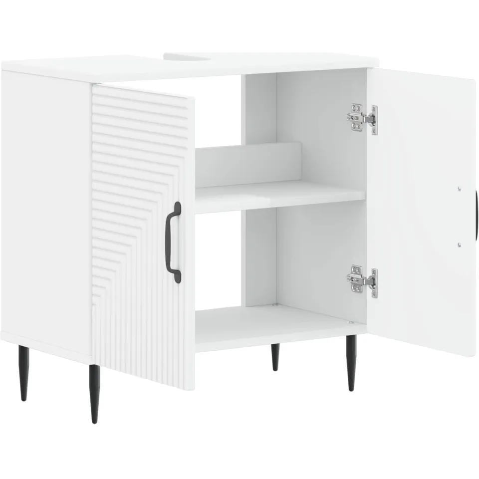 vidaXL Badkamer wastafelkast HAARLEM Wit 59,5 x 31,5 x 59 cm