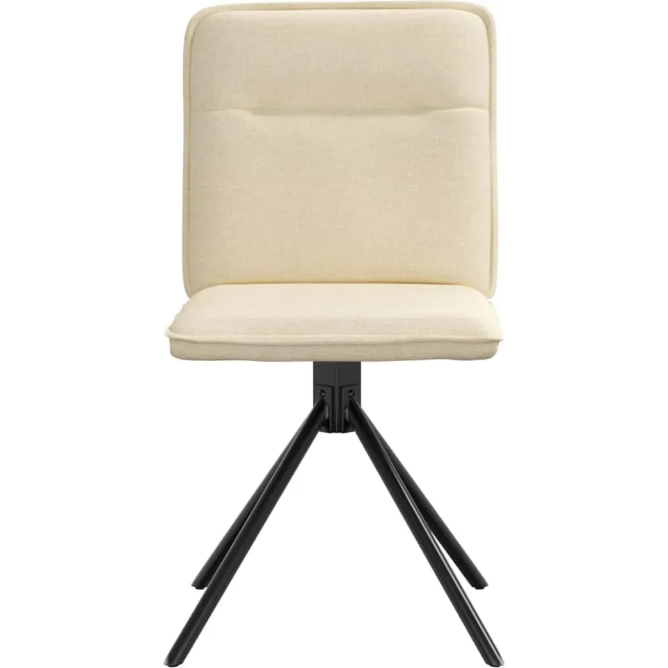 vidaXL Eetkamerstoelen 2 st stof crèmekleurig, foto 4