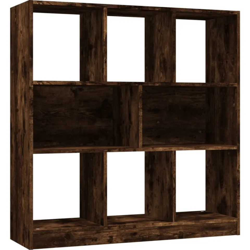 vidaXL Boekenkast 97,5x29,5x100 cm bewerkt hout gerookt eikenkleurig, foto 3