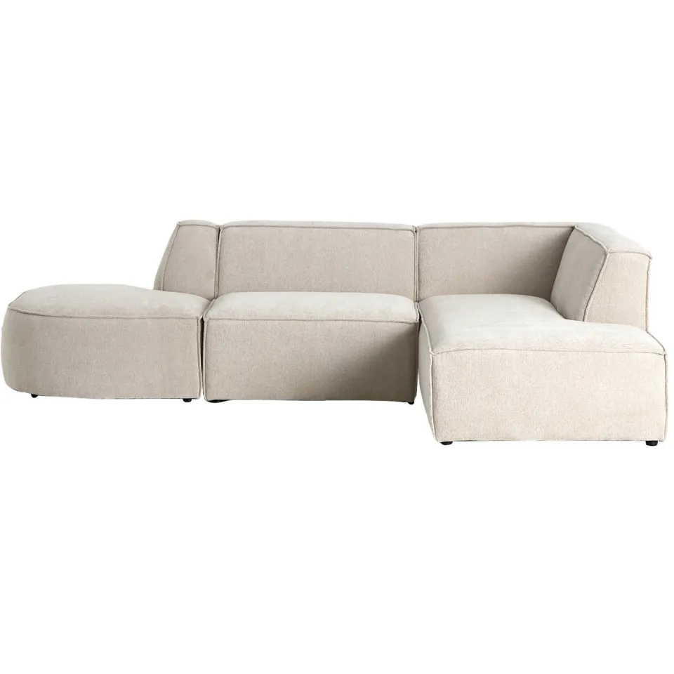 NOUS Living hoekbank Newton met ronde hoek - beige