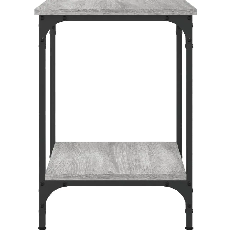 vidaXL Salontafel 40x40x55 cm bewerkt hout grijs sonoma eikenkleurig