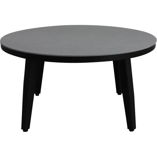 Normin Ronde bijzettafel Mykonos ø90cm | Beton/Black | Kunststof & aluminium Black, Beton