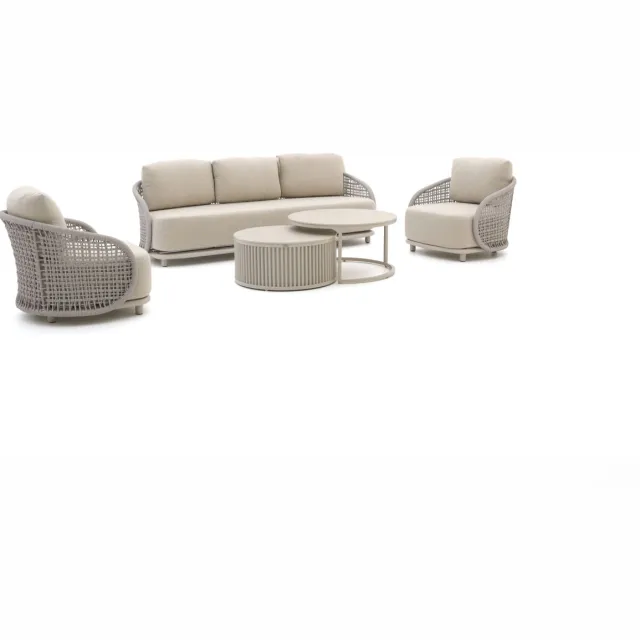 Manifesto Furniture Manifesto Cavarzere/Oriago stoel-bank loungeset 5-delig taupe, foto 2