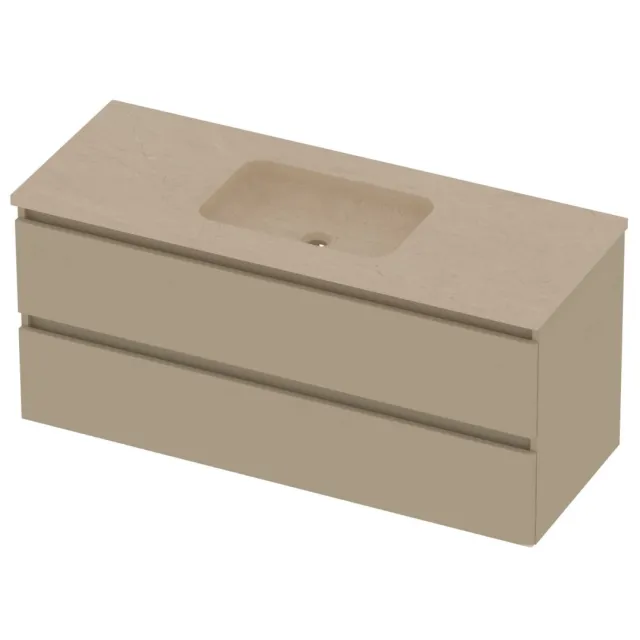 Basic-Line Rocky 46 Badmeubelset Hardsteen 120x46x54 cm R46SSEMB1200 Mat Beige Sand Stone