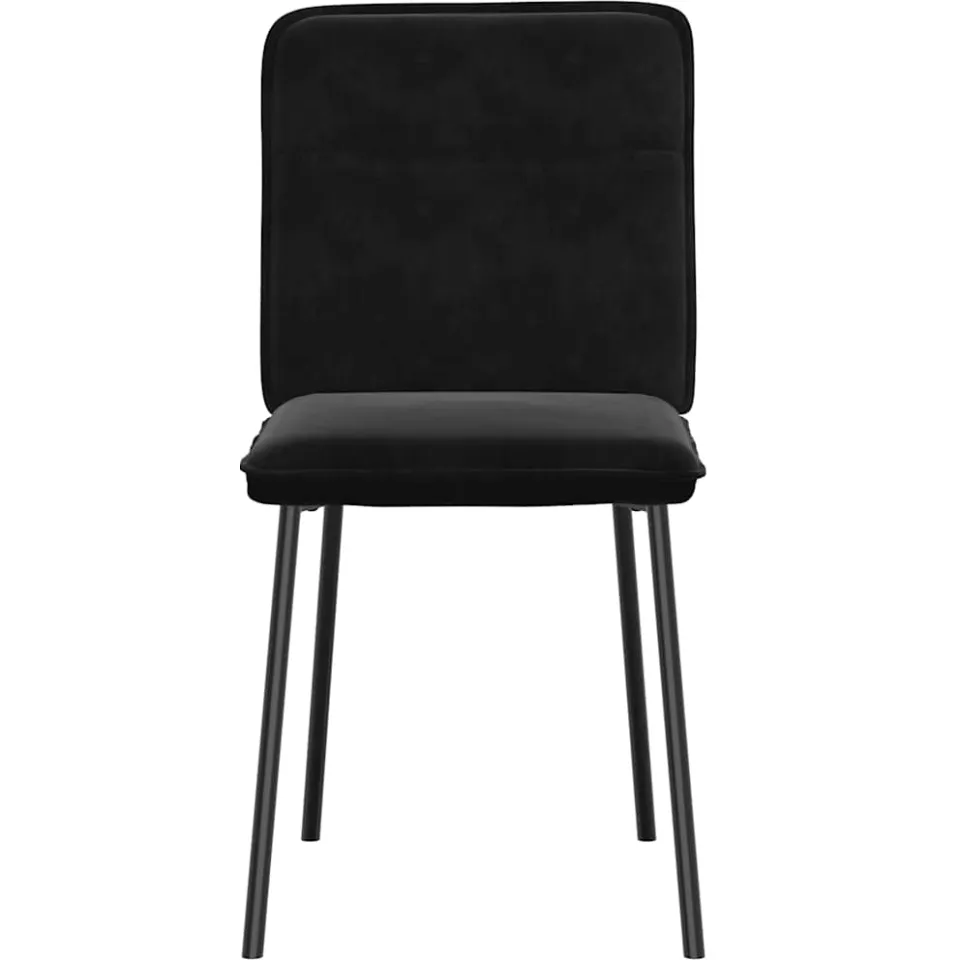 vidaXL Eetkamerstoelen 2 st fluweel zwart, foto 4