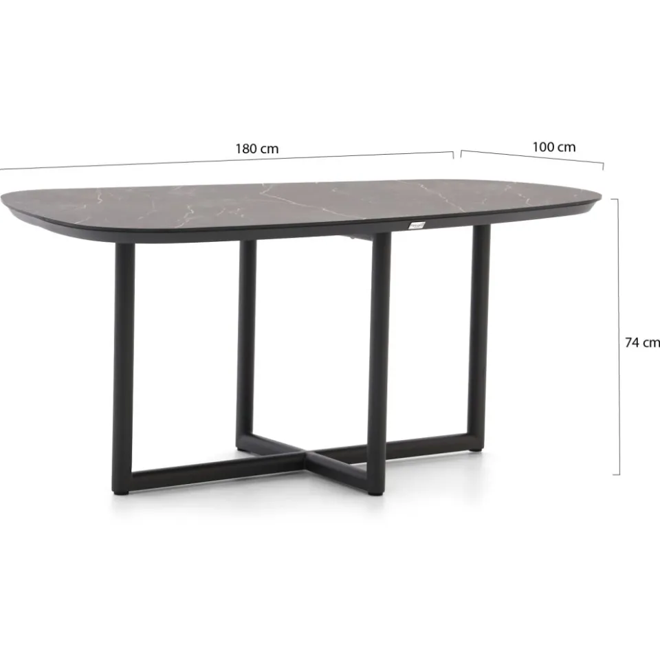 Tierra Outdoor Rivera dining tuintafel 180x100x74cm grijs, foto 2