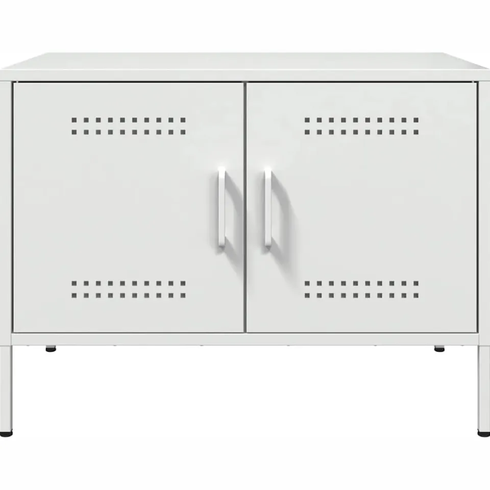 vidaXL Tv-meubel 68x39x50,5 cm staal wit, foto 4
