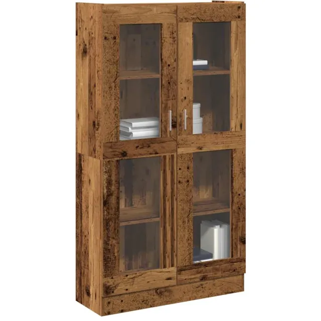 vidaXL Hoge kast 82,5x30,5x150 cm bewerkt hout oud houtkleurig Bruin