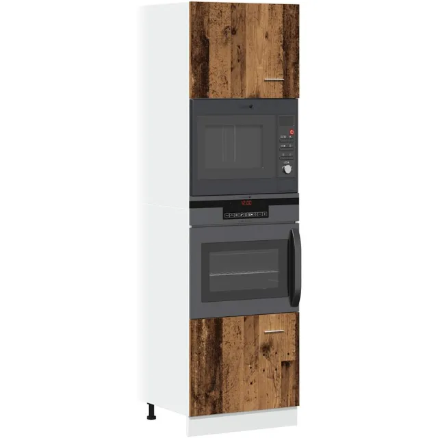vidaXL Magnetronkast Lyon 60x57x207 cm bewerkt hout oud houtkleurig Bruin
