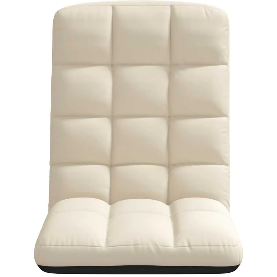 vidaXL Opvouwbare vloerstoel linnen 71x51x62 cm wit, foto 4