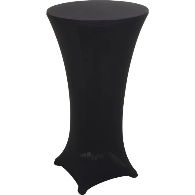MCW Set bartafel + bartafelhoes MCW-J30, bistrotafelhoes, inklapbaar in hoogte verstelbaar Ø 60cm ~ hoes zwart