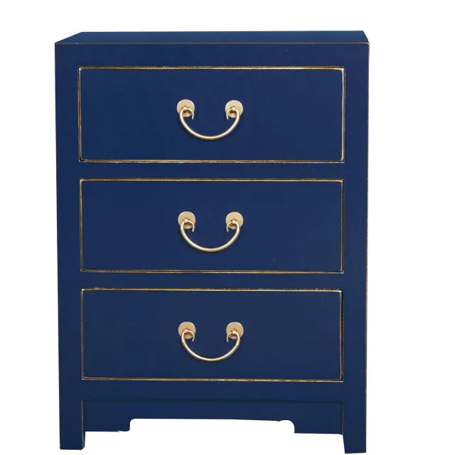 Fine Asianliving Chinees Nachtkastje Midnight Blauw - Orientique Collectie B45xD30xH60cm Chinese Meubels Oosterse Kast