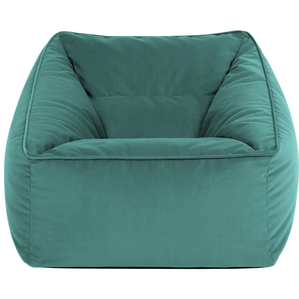 icon Zitzack Natalia - Fluwelen Zitzakfauteuil - Houtskool petrol, foto 2
