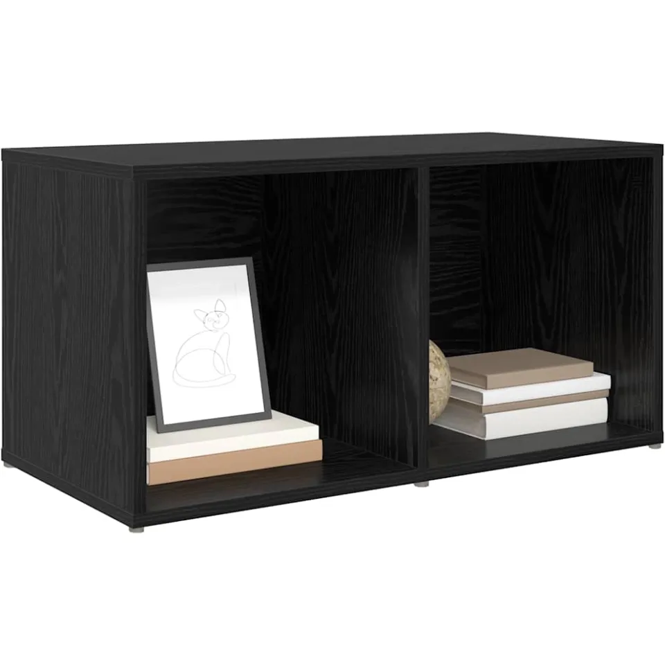 vidaXL Tv-meubelset 72 x 35 x 37 cm Zwart Bewerkt hout