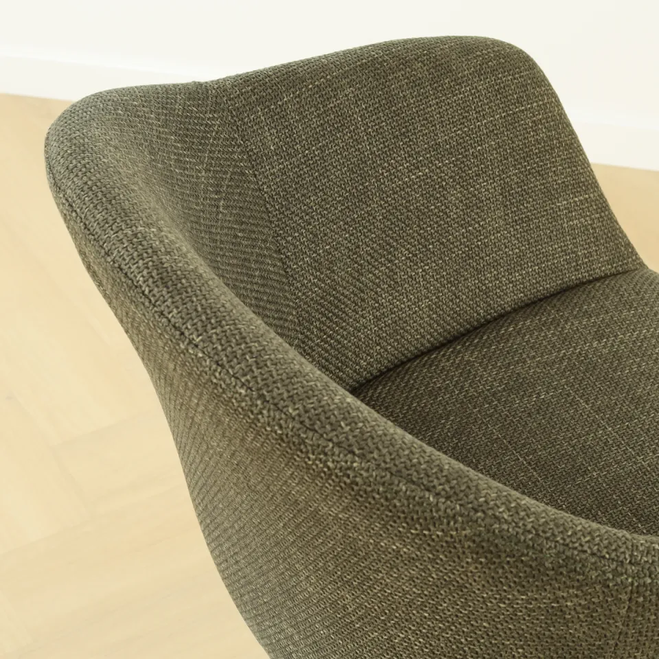 Nolon Niva-Otis draaibare tulp barkruk forestgroen - verstelbaar - beige onderstel, foto 5