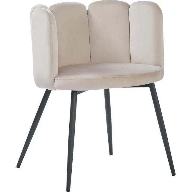 HTfurniture five finger chair-light gray velvet