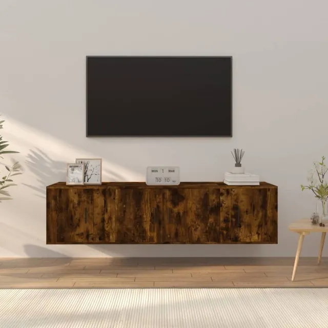 vidaXL 3-delige Tv-meubelset bewerkt hout gerookt eikenkleurig, foto 2