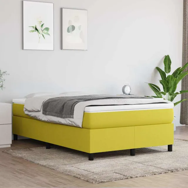 vidaXL Boxspring bed 120x200 cm stof groen