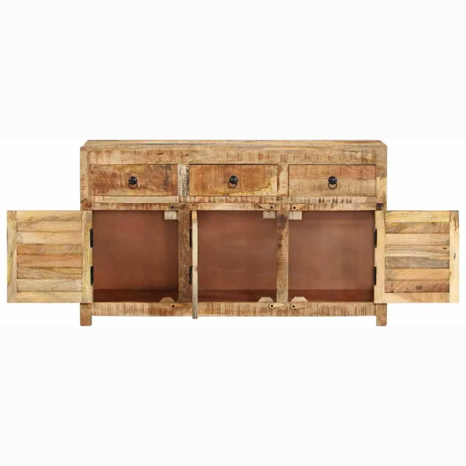 vidaXL Dressoir 110x30x65 cm massief mangohout bruin, foto 4
