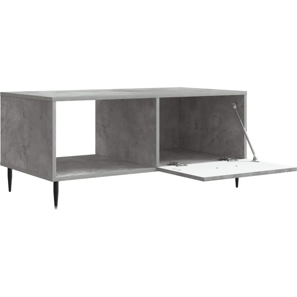 vidaXL Salontafel Betongrijs 90 x 50 x 40 cm Bewerkt hout grijs, foto 3