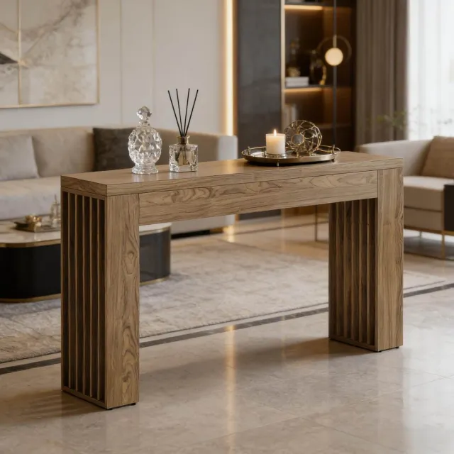 MODFU Sidetable - Landelijk - Bruin - MDF - 150 Cm Brown
