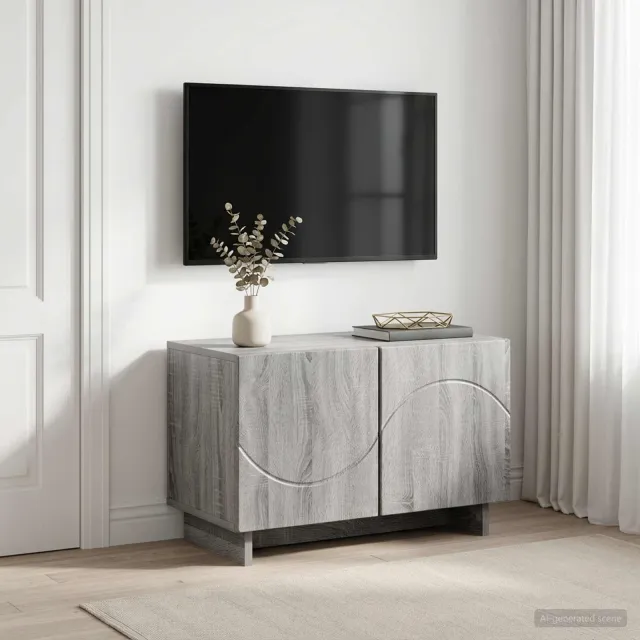 vidaXL tv-meubel 60 x 34.5 x 40 cm Grijs Sonoma Bewerkt hout, foto 2
