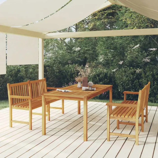 vidaXL 3-delige Tuinset massief teakhout bruin, foto 2
