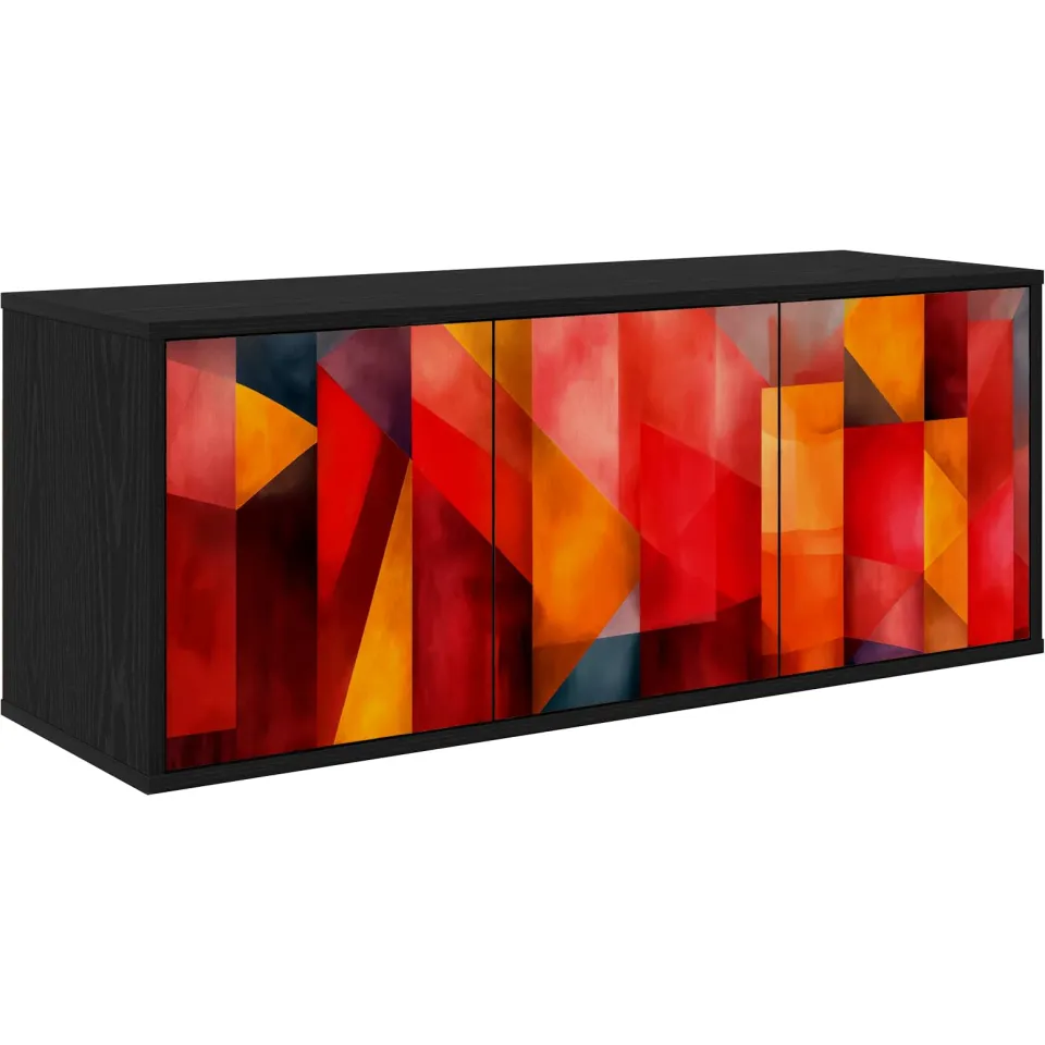 vidaXL Wandgemonteerd tv-meubel HEESCH 102 x 33 x 40 cm Zwart eiken, foto 3