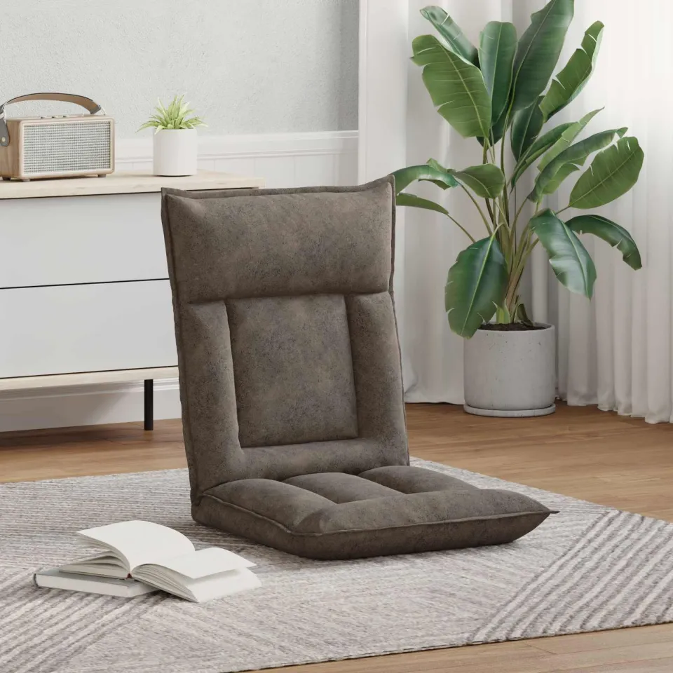 vidaXL Verstelbare vlo stoelen Donkergrijs Stof, foto 3
