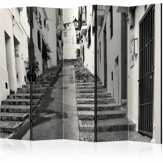 karo-art Vouwscherm / Kamerscherm - Oude binnenstad van Altea 225x172cm , gemonteerd geleverd, dubbelzijdig geprint Multikleur