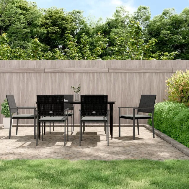 vidaXL 7-delige Tuinset met kussens poly rattan en staal, foto 2