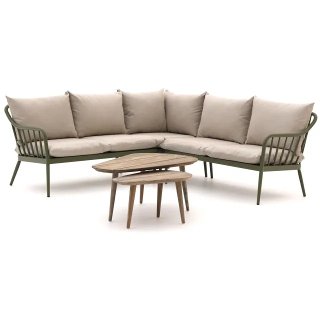 Manifesto Furniture Manifesto Celante/ROUGH-K hoek loungeset 5-delig Groen