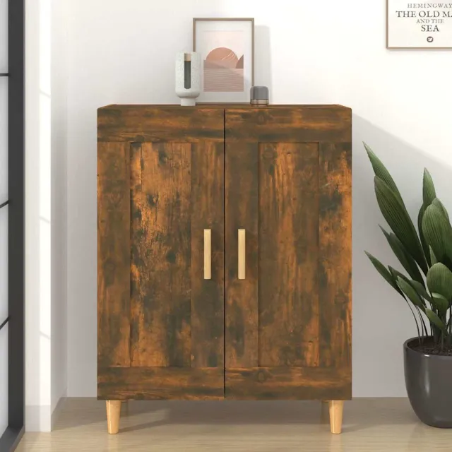 vidaXL Dressoir 69,5x34x90 cm bewerkt hout gerookt eikenkleurig, foto 2