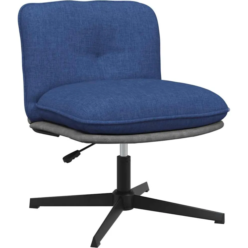 vidaXL Kantoorstoel draaibaar stof blauw, foto 4