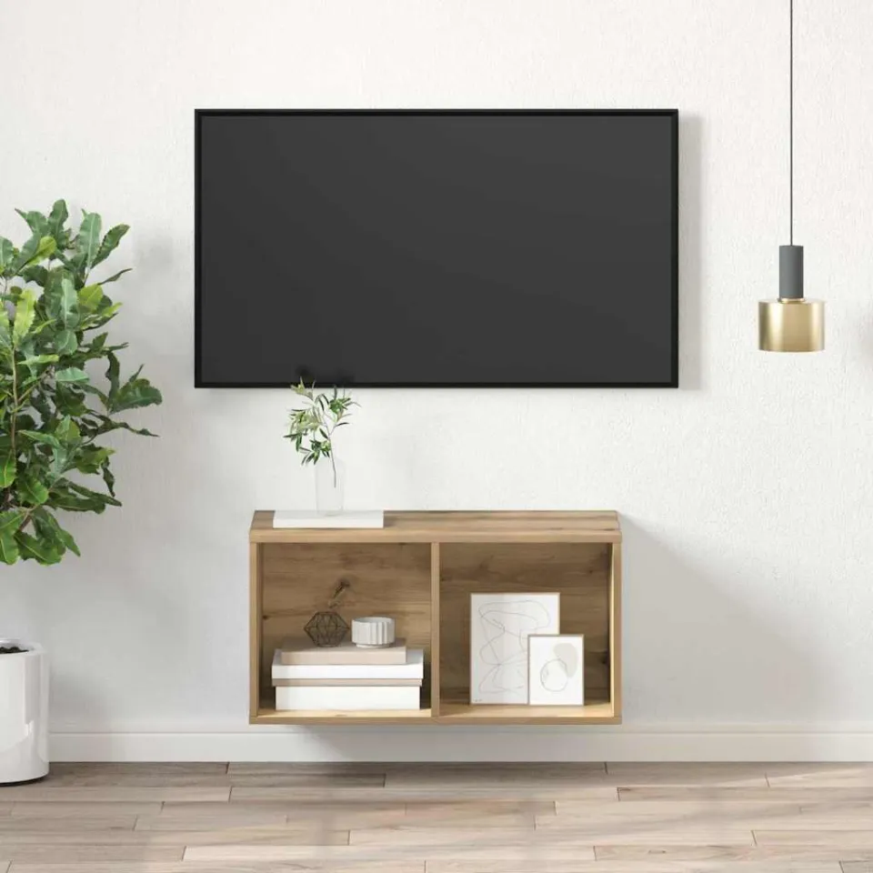vidaXL Tv-meubelset 37 x 37 x 72 cm Artisan Eiken Bewerkt hout, foto 3