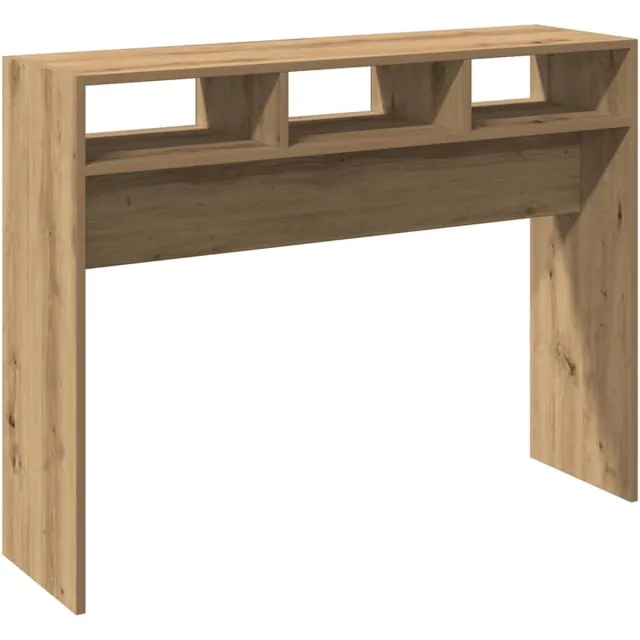 vidaXL Wandtafel - 105x30x80 - cm - bewerkt - hout - artisanaal - eikenkleur artisan eiken