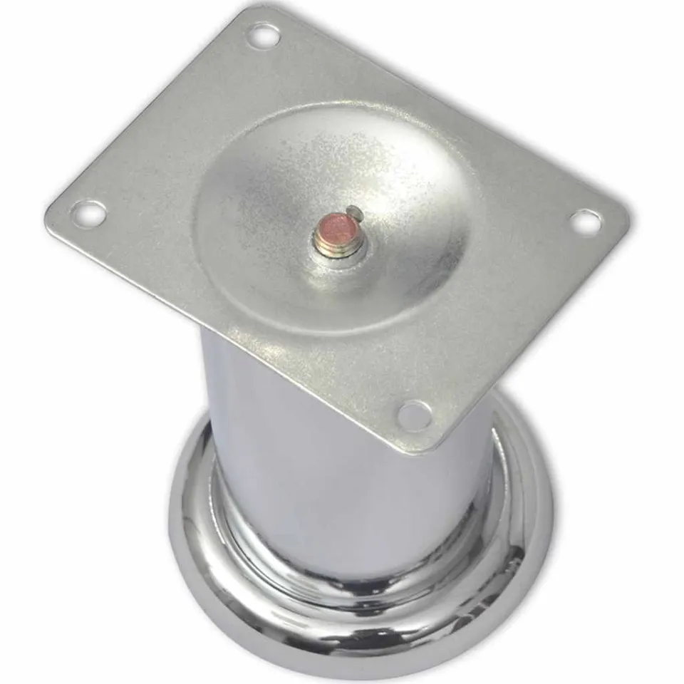 vidaXL Bankpoten 8 st rond 60 mm chroomkleurig, foto 3